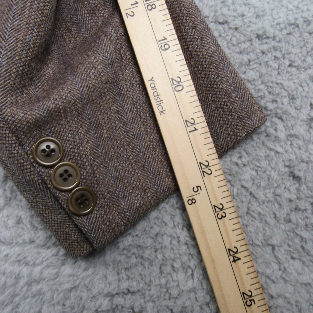 SSSSSSSSSSSSS Mens Brown Herringbone 100% Wool 2-Piece Suit Italy Size 38 26029 - Picture 11 of 15
